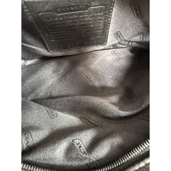 Vintage Coach 6000 Chelsea Zip Top Crossbody Bag Purse Black Leather - Picture 8 of 16